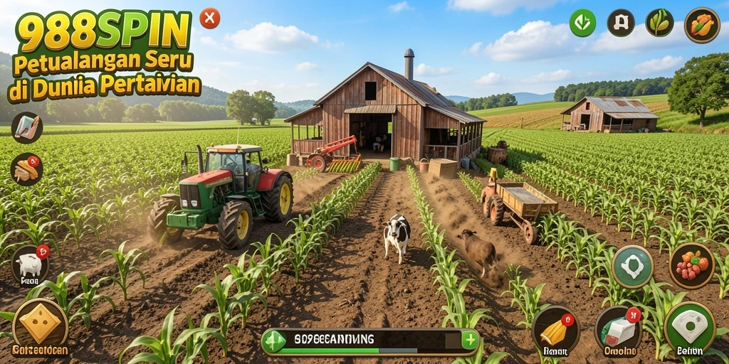 Tampilan gameplay menarik di dunia pertanian 988SPIN.