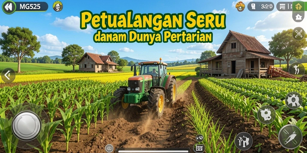 Gameplay MG525 menawarkan pengalaman bertani yang menarik dan realistis.