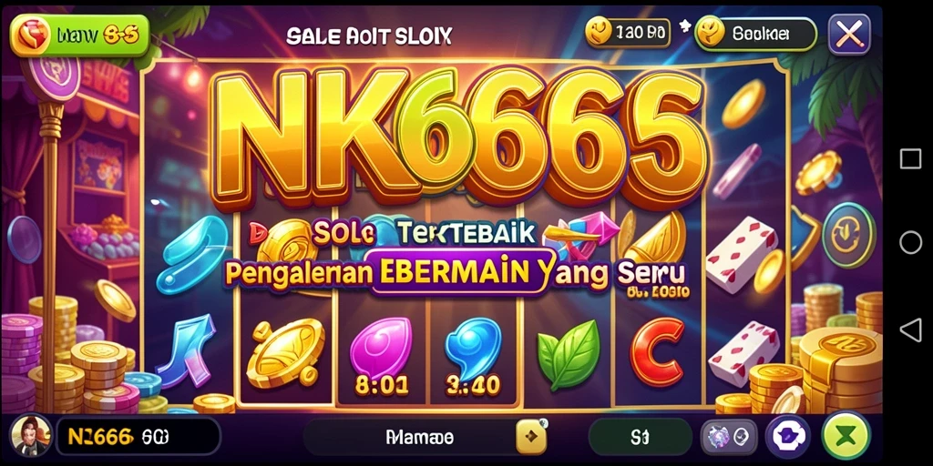 Tangkapan layar utama NK666 menampilkan gameplay Slot yang seru dan menantang.