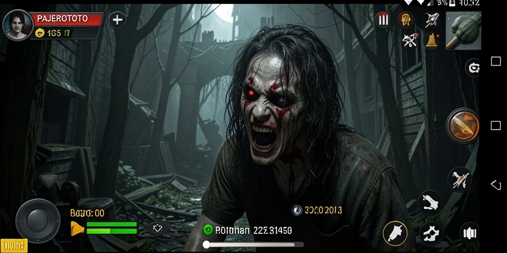Gameplay seram PAJEROTOTO dengan suasana mencekam.