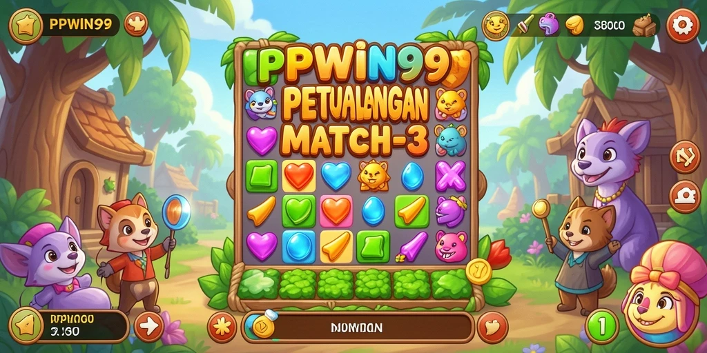 Gambaran menarik dari gameplay Match-3 PPWIN99.