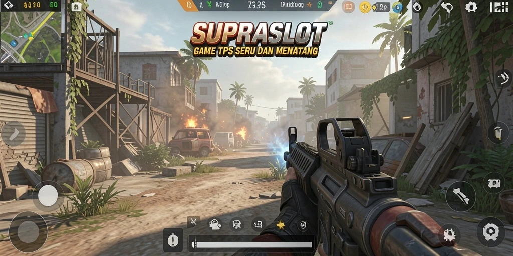 Screenshot gameplay SUPRASLOT yang menunjukkan aksi pertarungan yang mendebarkan.