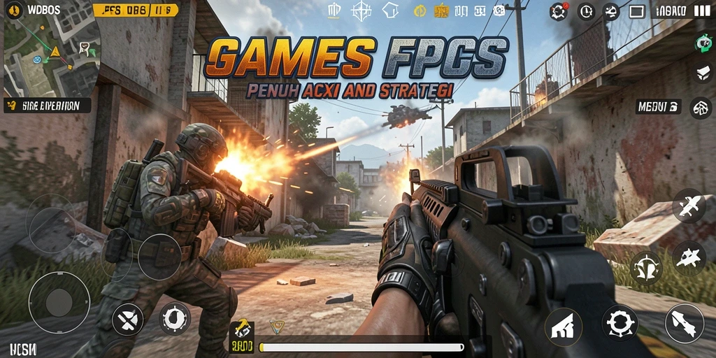 Screenshot utama WDBOS menampilkan aksi tempur yang intens dan grafis detail yang luar biasa.