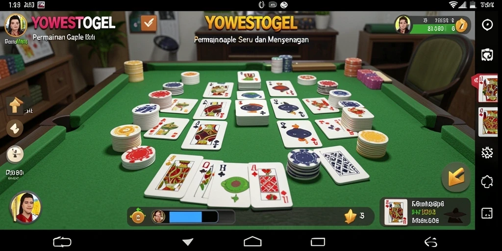 Tampilan gameplay seru dari YOWESTOGEL dalam permainan Gaple.